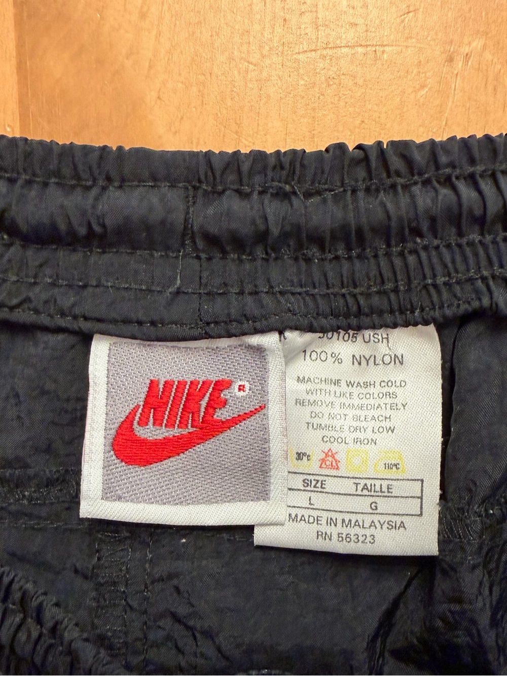 Vintage Nike Windbreaker Track Pants - Black - Size Large - Picture 6 of 6